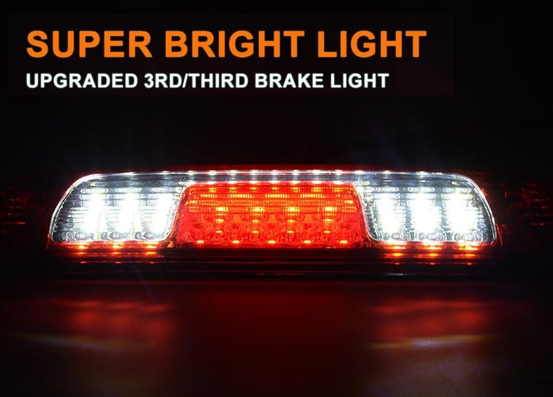 GPLUS LED Third Brake Light, Compatible with Chevy Silverado/GMC Sierra 1500/2500HD/3500 2014-2018 Rear 3RD Cargo Led Tail Lamps (Red Clear Lens Chrome Housing) Tercera Luz De Freno - Image 5